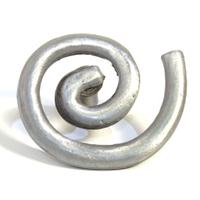 Emenee OR294-ABS Premier Collection Solid Swirl 4-1/4 inch x 1-1/4 inch in Antique Bright Silver Rope & Pipe Series